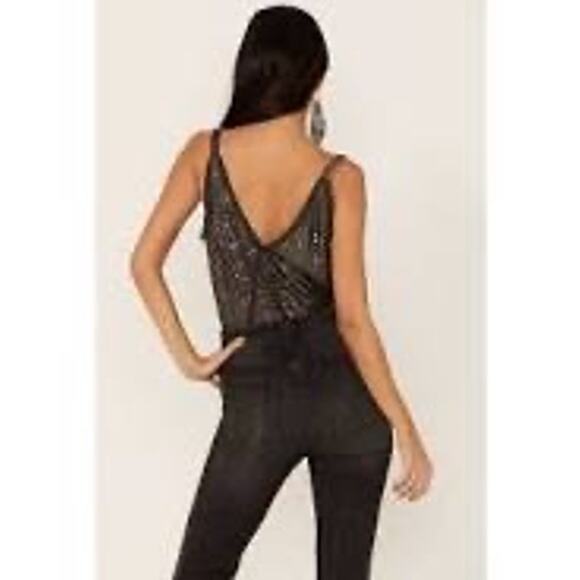 Free People Bodysuit Medium Indie Boho Chic Fairy Grunge Whimsigoth Going Out - Picture 4 of 16